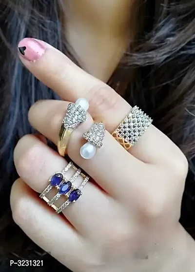 Stylish Silver Plated Hand Shape Hug Finger Ring for Women & Girl  (Adjustable)
