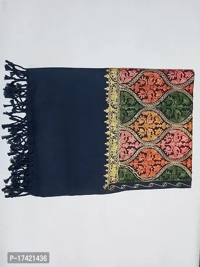 Rv Women's wool embroidered kashmiri design stole-thumb5