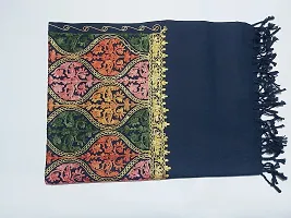 Rv Women's wool embroidered kashmiri design stole-thumb2