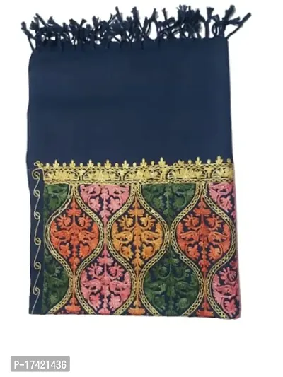 Rv Women's wool embroidered kashmiri design stole-thumb0