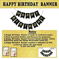 Happy Birthday Decoration For Husband and Boyfriends Kit Combo Set - 50pcs Birthday Bunting Golden Foil Curtain Metallic Confetti Balloons With Balloon Pump  Glue Dot - Happy Birthday Decorations Ite-thumb1