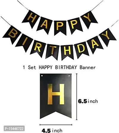 38 Pcs​ ​Happy​ birthday ​​Banner set Combo​ with Black gold balloons star foil balloons for Birthday Decoration Party Supplies with foil curtains your kids, family and friends. Let's enjoy a shiny-thumb4