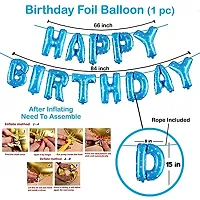 1st Birthday Boy Decoration Combo Set - 42Pcs for Celebration / 1st birthday decoration for boys / First birthday decorations boy theme 1pc blue polka dot HBD foil balloon, 1pc 1-12 month photo banner-thumb2