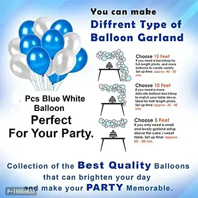 1st Birthday Boy Decoration Combo Set - 42Pcs for Celebration / 1st birthday decoration for boys / First birthday decorations boy theme 1pc blue polka dot HBD foil balloon, 1pc 1-12 month photo banner-thumb4