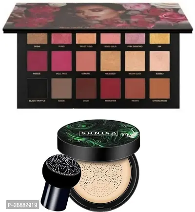 Makeup combo Rose Gold Eyeshadow Palette  Sunisa Foundation Waterproof Cc Cream Foundation-thumb0