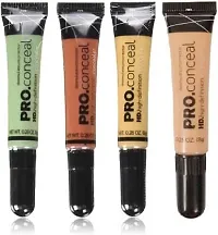 Foundation Waterproof Cc Cream Foundation And Set Of 4 Hd Pro Conceal Concealer (Orange,Green,Yellow,Beige) Concealer And Contour Highlighter Concealer And Set Of 5 Brushes ( 7 Items )-thumb3