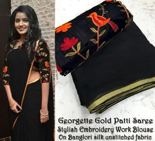 Gotta patti blouse for pattu sarees | Embroidered blouse designs, Blouse  designs, Maggam work blouse designs