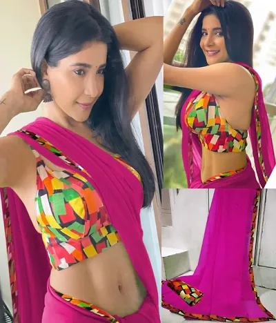 Stylish Blouse Designs For Chiffon and Georgette Sarees! | Latest fashion blouse  designs, Cotton saree blouse designs, Simple saree blouse designs