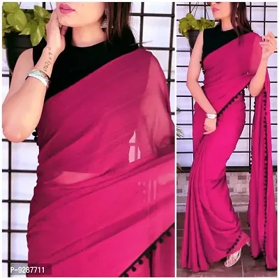 Black Faux Georgette Saree With Blouse Online Shopping: SXS467 | Party wear  sarees, Saree dress, Utsav fashion