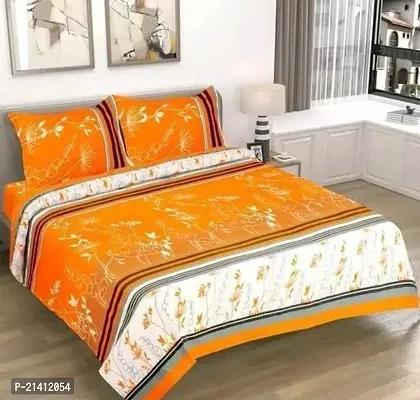 Comfortable Polycotton Printed Double Bedsheet with Pillow Covers