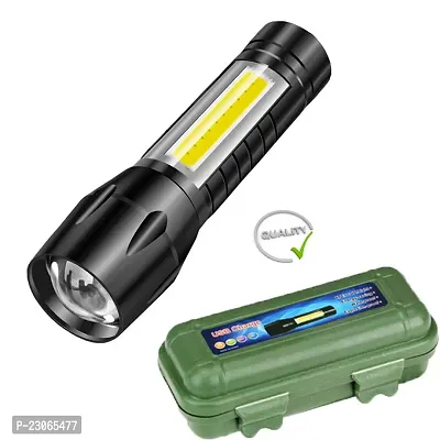 Focus Zoom Torch Light 3 Modes/Adjustable Mini USB Flashlight LED Rechargeable for Emergency and Activities ETC-thumb0