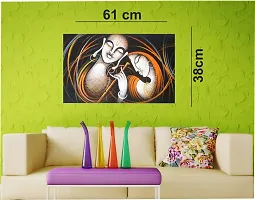 Decorative 67 Cm Creative 3D Wall Sticker Radha -Krishna For (61X38Cm) Self Adhesive Sticker-thumb1