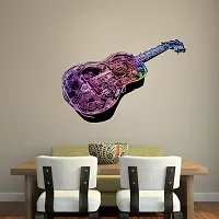 Decorative 67 Cm Musical Guitar Design Wall Sticker (62Cm X 83 Cm) Self Adhesive Sticker-thumb1