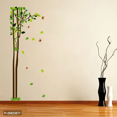 Decorative 76 Cm Green Tree Wall Decals Green Leaves Wall Sticker Covering Area (69X182Cm) Self Adhesive Sticker-thumb0