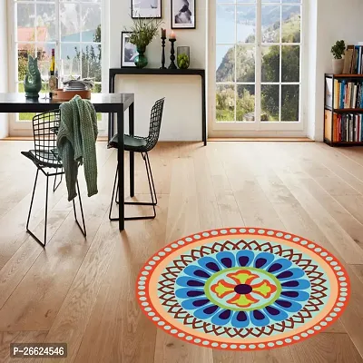 Decorative 38.1 Cm Diwali Rangoli Floor Wall Sticker (15X15Cm) Self Adhesive Sticker