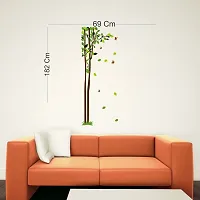 Decorative 76 Cm Green Tree Wall Decals Green Leaves Wall Sticker Covering Area (69X182Cm) Self Adhesive Sticker-thumb1