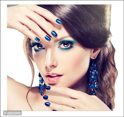 Decorative 50 Cm Model With Blue Make-Up And For Parlour Sticker (50X61Cm) Self Adhesive Sticker