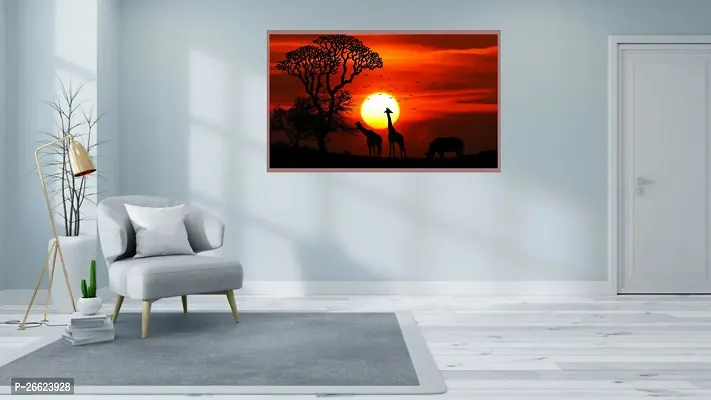 Decorative 48 Cm Sunset Beautifull Wall Poster (77X48) Self Adhesive Sticker-thumb2