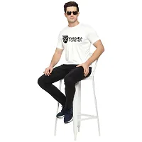 S SPOTEAN Wakand Forever Printed Men's Regular Fit Round Neck Half Sleeve T-Shirt White-thumb2