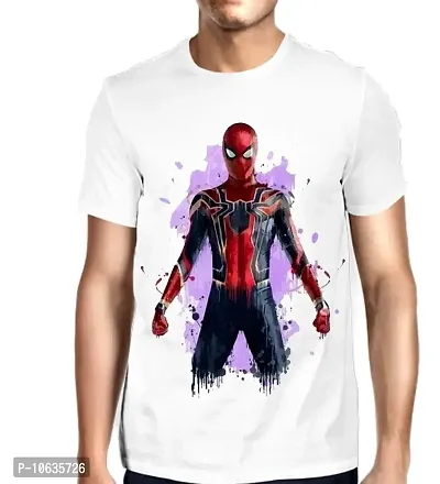 Giftlub Men's Regular Fit T-shirt (spiderman-XL_White_XL)