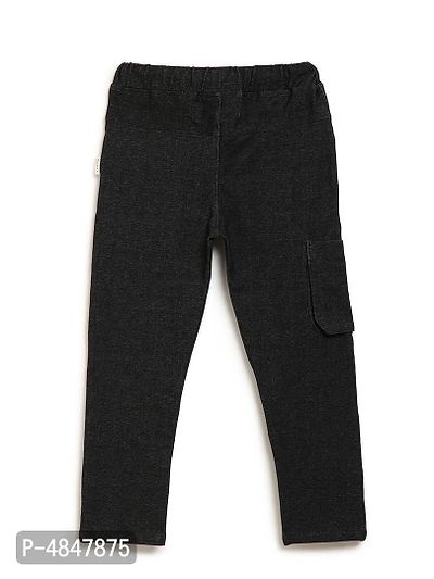 Stylish Black Cotton Typography Boys Track Pant With FREE 3-Ply Face Mask-thumb3