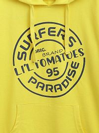 Boys Yellow Printed Cotton Sweatshirt-thumb1