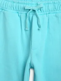 Elite Turquoise Fleece Printed Track Pant For Kids-thumb1