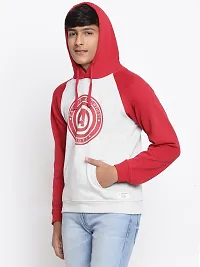 Elite Red Cotton Fleece Typography Printed Hooded Sweatshirts For Boys-thumb3