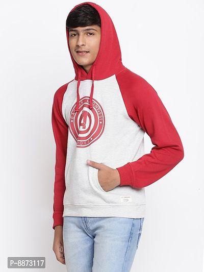 Elite Red Cotton Fleece Typography Printed Hooded Sweatshirts For Boys-thumb4