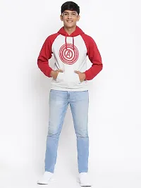 Elite Red Cotton Fleece Typography Printed Hooded Sweatshirts For Boys-thumb4
