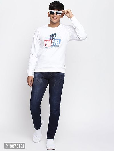 Elite White Cotton Fleece Typography Printed Sweatshirts For Boys-thumb5