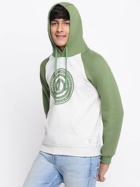Elite Olive Cotton Fleece Typography Printed Hooded Sweatshirts For Boys-thumb3