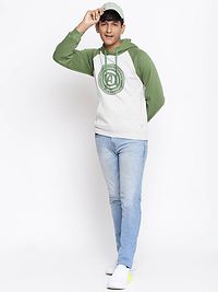 Elite Olive Cotton Fleece Typography Printed Hooded Sweatshirts For Boys-thumb4