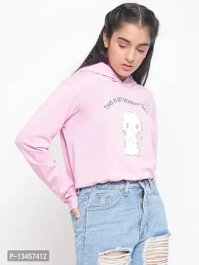 Li'l Tomatoes Girls Cotton Hoodies Sweatshirt Tops Pink-thumb4