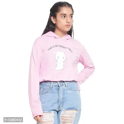 Li'l Tomatoes Girls Cotton Hoodies Sweatshirt Tops Pink-thumb0