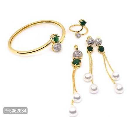 Green Alloy Jewellery Sets For Women-thumb4