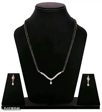 American Diamond Studded Mangalsutra Set
