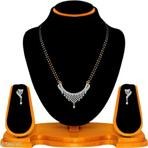 American Diamond Studded Mangalsutra Set