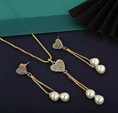 Partywear Alloy American Diamond Jewellery Sets