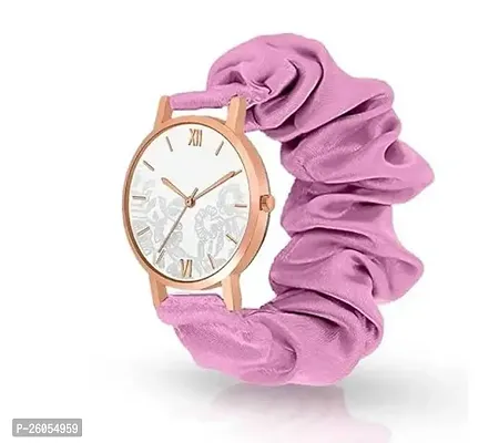 Stylish Fancy Pink Fabric Analog Watches For Women Pack Of 1-thumb0