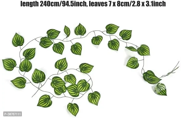 Pack of 12 Artificial Money Plant Vine | Home |Wall|Garden| Decoration Green Anthurium Artificial Flower  (90 inch, Vine  Creepers)-thumb3