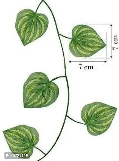 Pack of 6 Artificial Money Plant Vine | Home |Wall|Garden| Decoration Green Anthurium Artificial Flower  (90 inch, Vine  Creepers)-thumb2