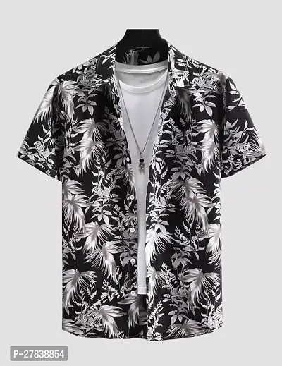 Stylish Lycra Printed Casual Shirts For Men-thumb0