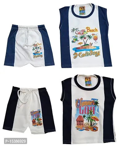 Classic Printed Clothing Sets for Kids Boys, Pack of 2-thumb0