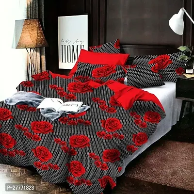 Comfortable Polycotton Double Bedsheet with Two Pillow Covers