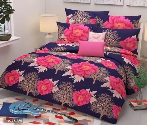 Comfortable Polycotton Double Bedsheet with Two Pillow Covers