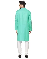 KRISHNAM FASHION Ethnic Look Cotton Blend Straight Kurta Pajama Set. Classic Kurta Pajama Set special for men's Suitable for All Occasions Will give You Smart LookingMore Attractive (XL, Rama)-thumb3