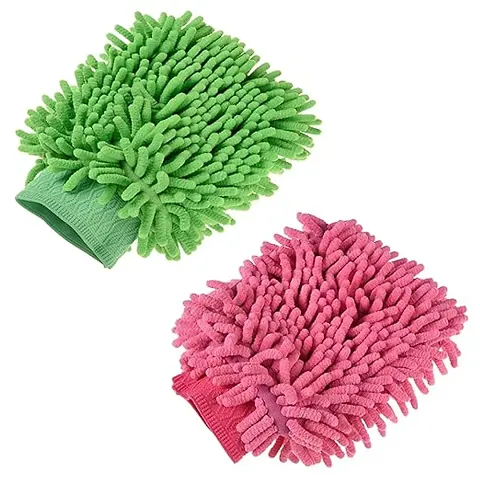 Microfiber Cleaning Gloves Pack of 2- Assorted