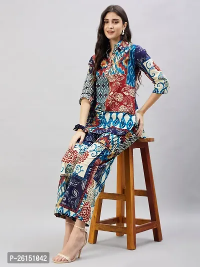 Contemporary Multicoloured Cotton Printed Co-Ords Sets For Women-thumb3