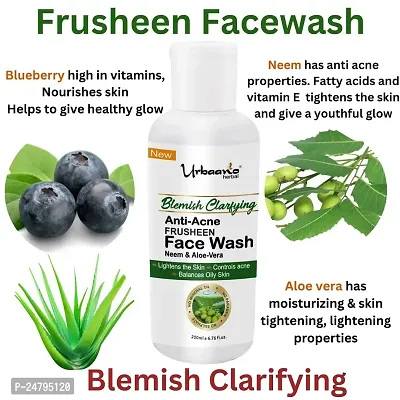 Urbaano Herbal 30% Peeling Solution  Frusheen Sulphate Free Anti Acne Neem Face Wash (30ml+200ml) Combo-thumb2